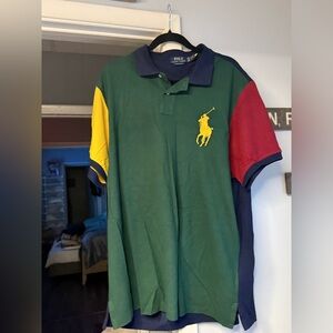 Polo by Ralph Lauren Navy and Yellow Shirt